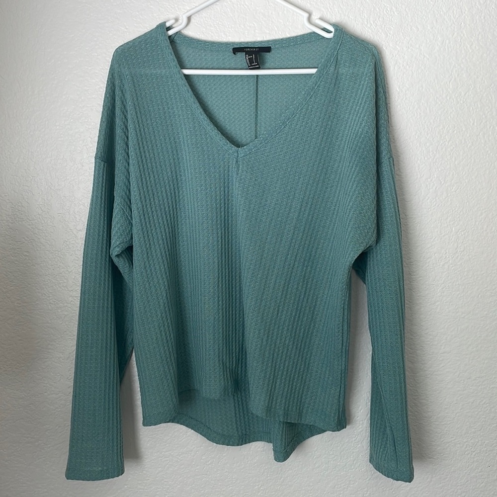 Teal long sleeve shirt